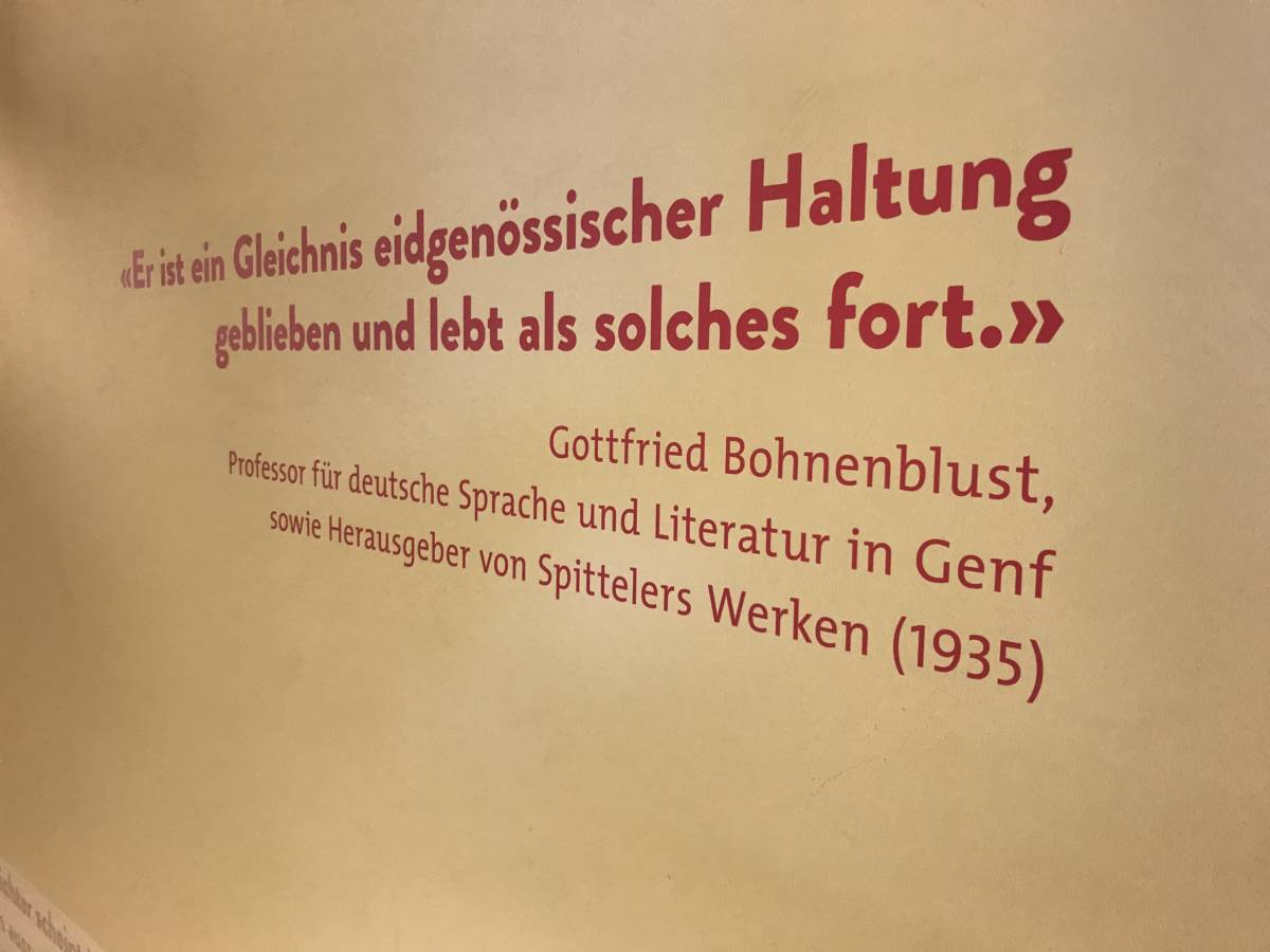 Ausstellung 100 Jahre Nobelpreis für Carl Spitteler | JOST Beschriftungen Liestal