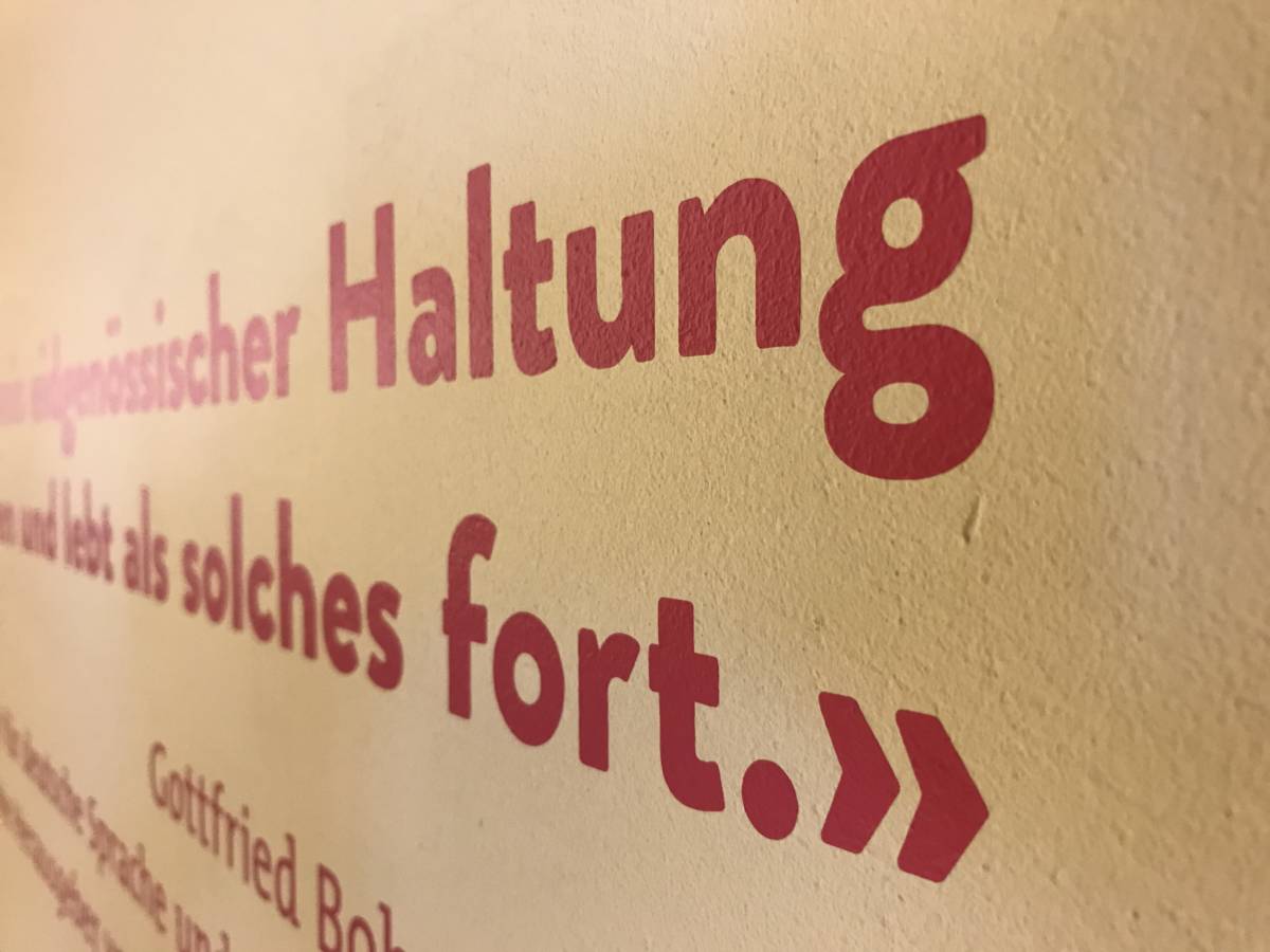 Ausstellung 100 Jahre Nobelpreis für Carl Spitteler | JOST Beschriftungen Liestal