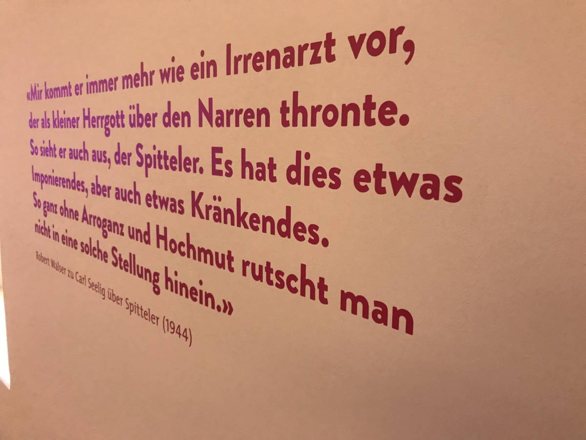 Ausstellung 100 Jahre Nobelpreis für Carl Spitteler | JOST Beschriftungen Liestal